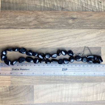 Shungite Polished Pebble Necklace 1cm to 1.5cm