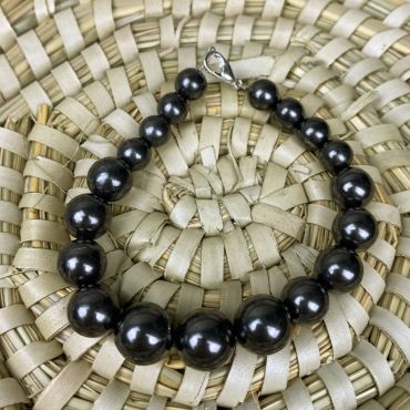 Shungite Bracelet Black Pearl