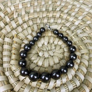 Shungite Bracelet Black Pearl