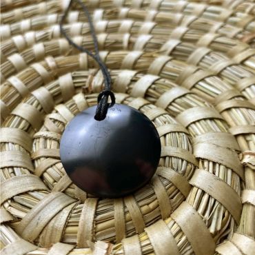 Shungite Pendant “Lens”