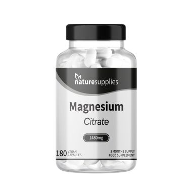  Magnesium Citrate Capsules x 180 (1480mg)