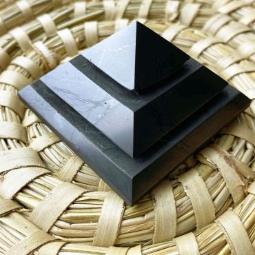 Shungite Polished Sakkara Pyramid 10cm