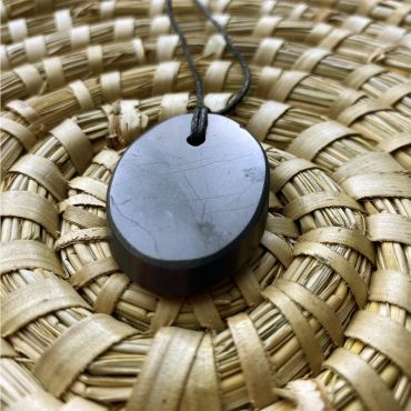 Shungite Pendant “Pebble Oval”